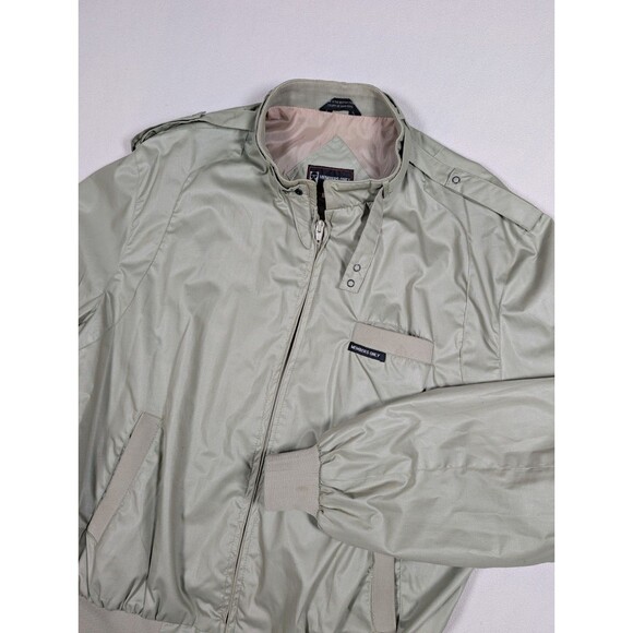 Vintage Members Only Jacket Mens 48 Green Full Zip Bomber Pockets Lined Racer - Picture 1 of 9